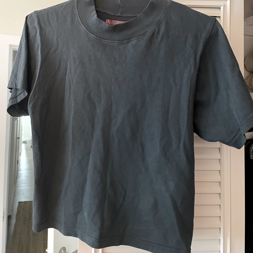 Slate Blue Mock Neck Tshirt